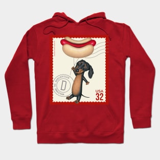 Cute Dachshund Doxie Dog with Hotdog Balloon Hoodie